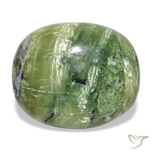 Opale vert naturelle coupe coussin, 27,02 ct, opaque