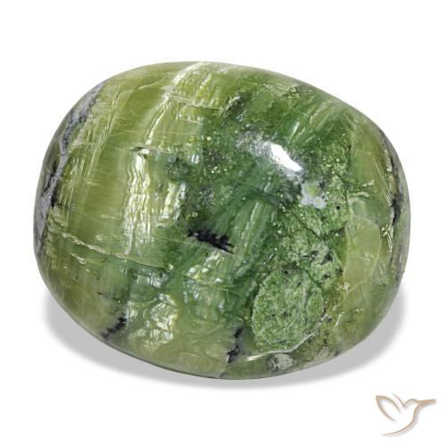Opale vert naturelle coupe coussin, 27,02 ct, opaque