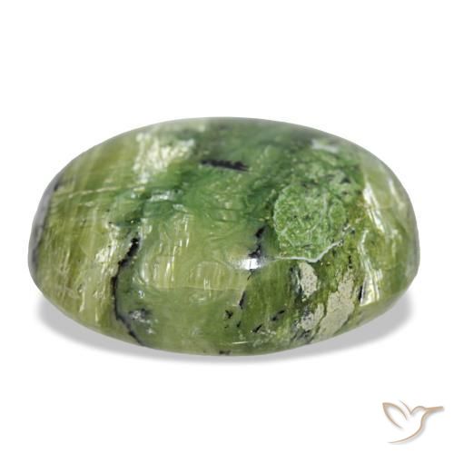 Opale vert naturelle coupe coussin, 27,02 ct, opaque