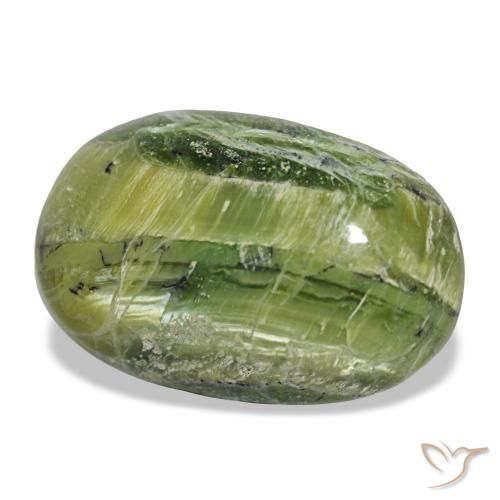 Opale vert naturelle coupe ovale, 22,11 ct, opaque