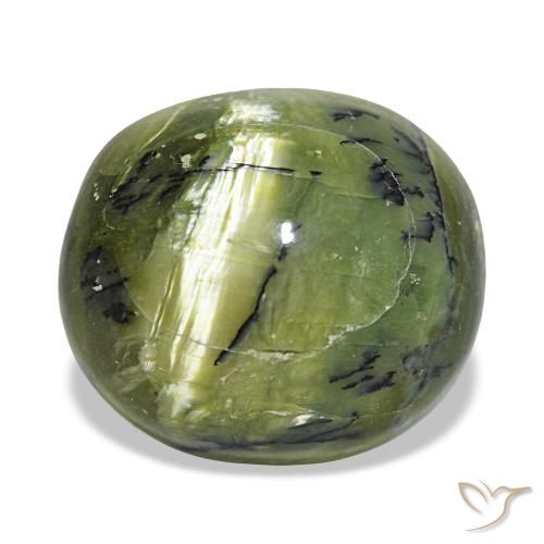 Opale vert naturelle coupe ovale, 9,32 ct, opaque