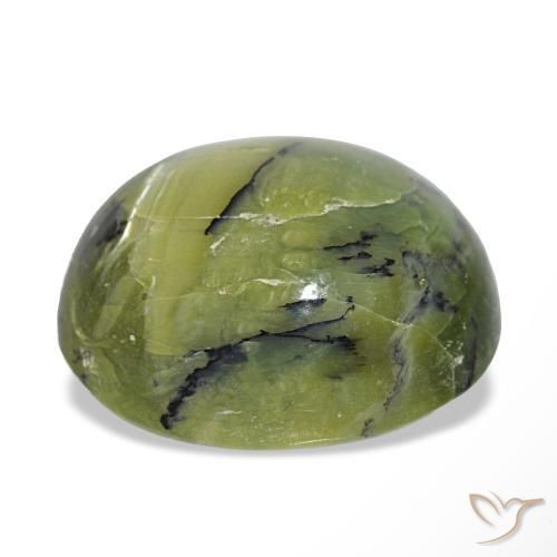 Opale vert naturelle coupe ovale, 9,32 ct, opaque