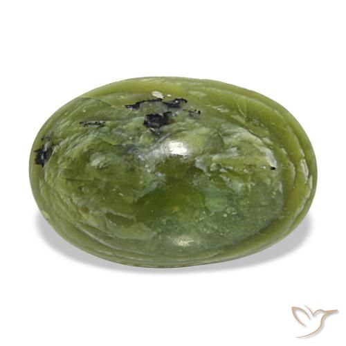 Opale vert naturelle coupe ovale, 8,71 ct, opaque