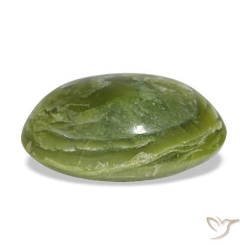 Opale vert naturelle coupe ovale, 8,71 ct, opaque
