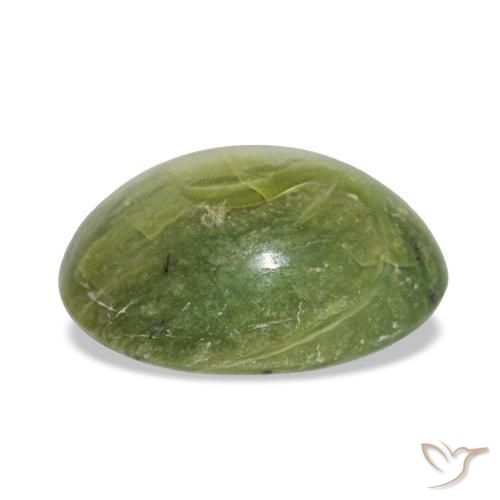 Opale vert naturelle coupe ovale, 1,90 ct, opaque