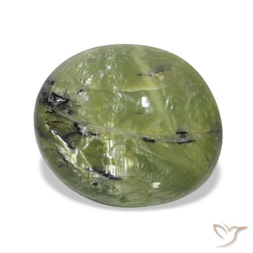 Opale vert naturelle coupe ovale, 2,59 ct, opaque