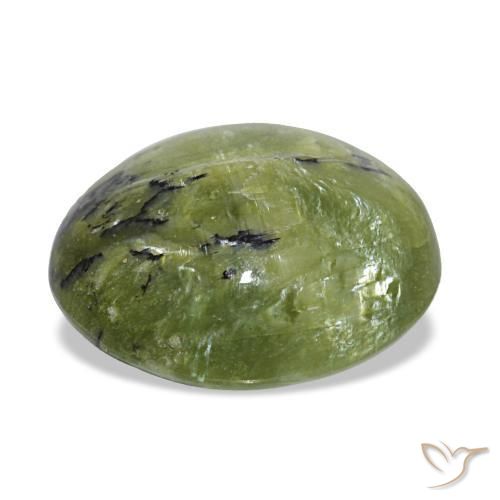 Opale vert naturelle coupe ovale, 2,59 ct, opaque
