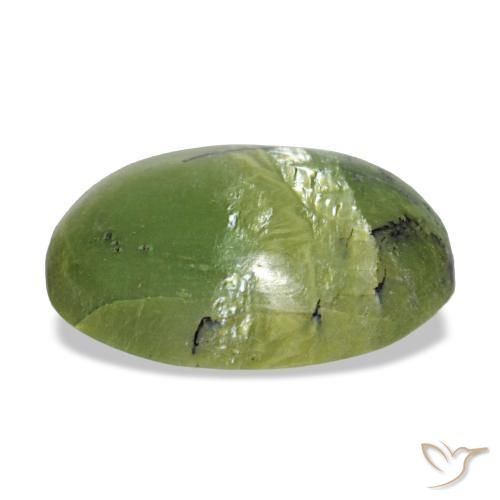 Opale vert naturelle coupe ovale, 4,21 ct, opaque