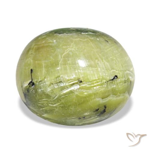 Opale vert naturelle coupe ovale, 5,43 ct, opaque