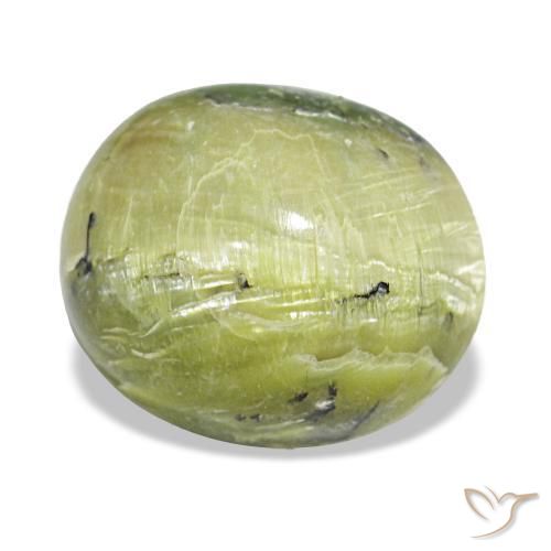 Opale vert naturelle coupe ovale, 5,43 ct, opaque