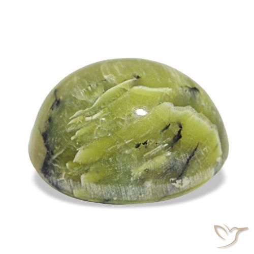 Opale vert naturelle coupe ovale, 5,43 ct, opaque