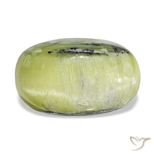 Opale vert naturelle coupe ovale, 4,62 ct, opaque