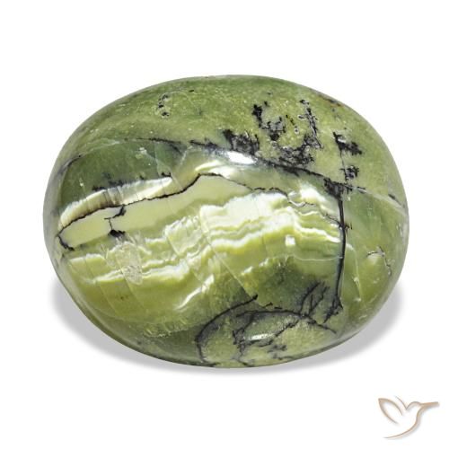 Opale vert naturelle coupe ovale, 8,19 ct, opaque