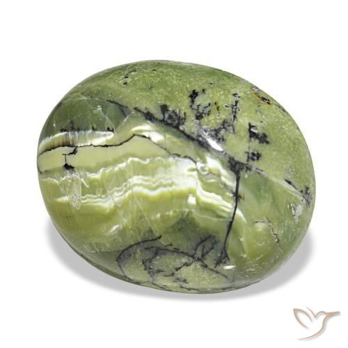 Opale vert naturelle coupe ovale, 8,19 ct, opaque