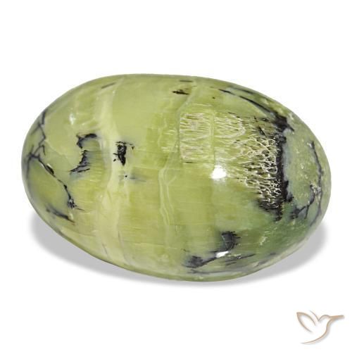 Opale vert naturelle coupe ovale, 14,50 ct, opaque