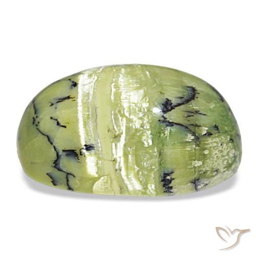 Opale vert naturelle coupe ovale, 14,50 ct, opaque