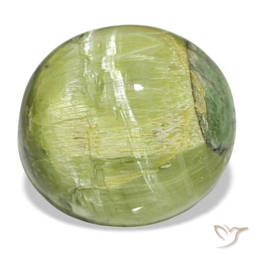 Opale vert naturelle coupe ovale, 17,84 ct, opaque