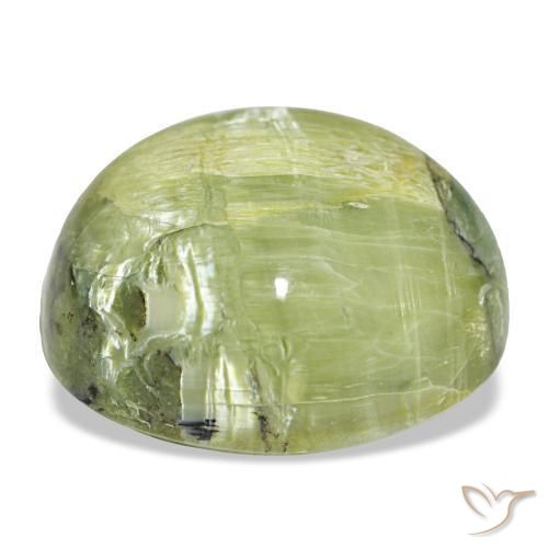 Opale vert naturelle coupe ovale, 17,84 ct, opaque