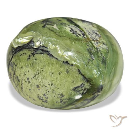 Opale vert naturelle coupe ovale, 15,89 ct, opaque