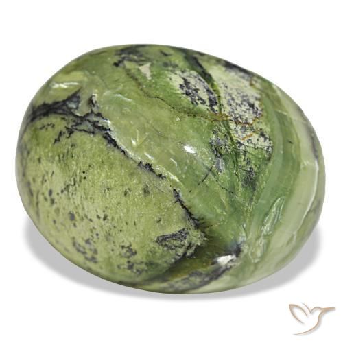 Opale vert naturelle coupe ovale, 15,89 ct, opaque