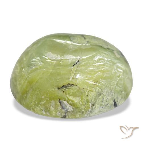 Opale vert naturelle coupe ovale, 18,56 ct, opaque