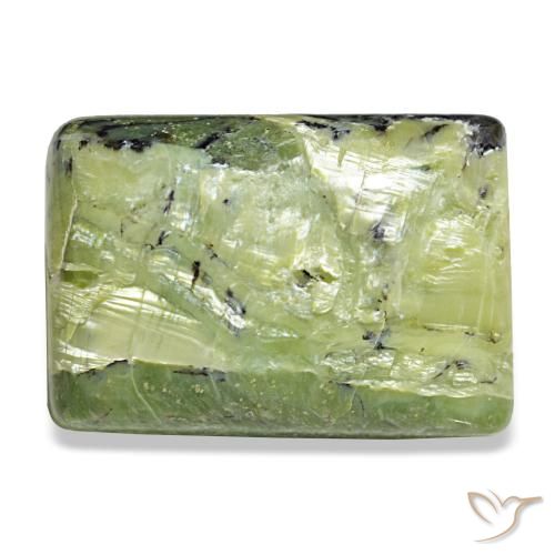 Opale vert naturelle baguette, 31,09 ct, opaque