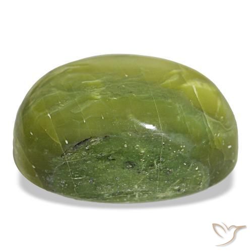 Opale vert naturelle coupe ovale, 38,44 ct, opaque