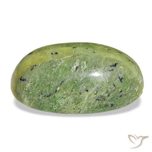 Opale vert naturelle coupe ovale, 17,52 ct, opaque