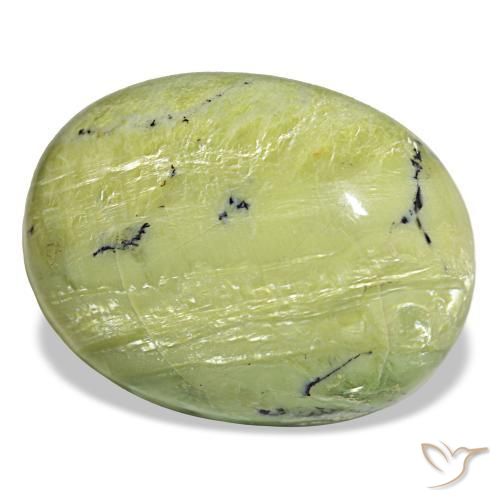Opale vert naturelle coupe ovale, 36,45 ct, opaque