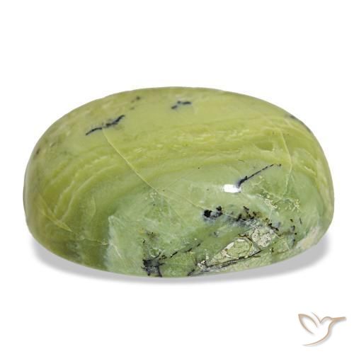 Opale vert naturelle coupe ovale, 36,45 ct, opaque
