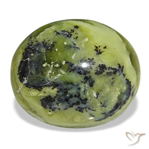 Opale vert de 34,72 ct, ovale, opaque