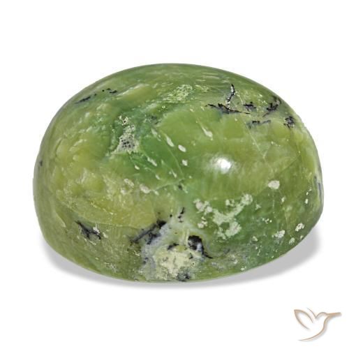 Opale vert naturelle coupe ovale, 27,05 ct, opaque