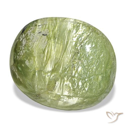 Opale vert naturelle coupe ovale, 25,50 ct, opaque