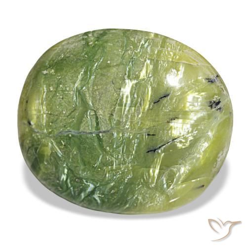 Opale vert naturelle coupe ovale, 18,12 ct, opaque