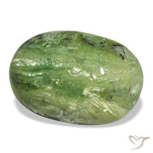 Opale vert naturelle coupe ovale, 25,54 ct, opaque