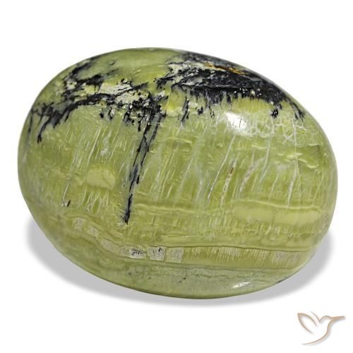 Opale vert naturelle coupe ovale, 48,21 ct, opaque