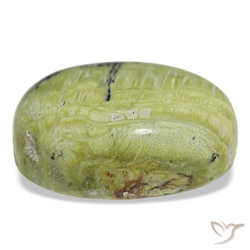 Opale vert naturelle coupe ovale, 48,21 ct, opaque