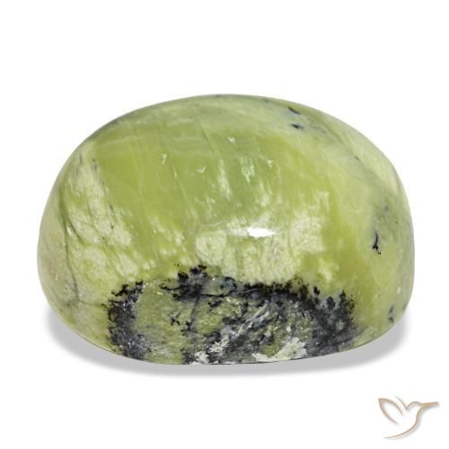 Opale vert naturelle coupe ovale, 41,82 ct, opaque