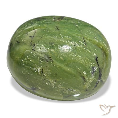 Opale vert naturelle coupe ovale, 79,00 ct, opaque