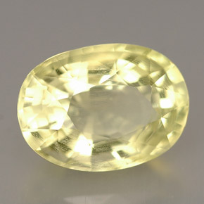 Orthose jaune naturelle coupe ovale, 5,76 ct, VS
