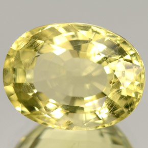 Orthose jaune naturelle coupe ovale, 5,38 ct, VS