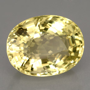 Orthose jaune naturelle coupe ovale, 6,60 ct, VS