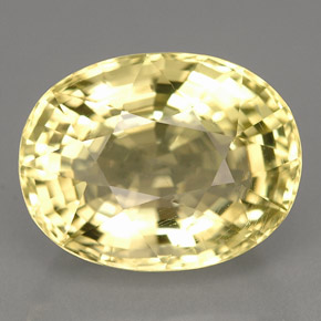 Orthose jaune naturelle coupe ovale, 6,60 ct, VS