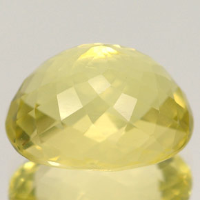Orthose jaune naturelle coupe ovale, 6,59 ct, VVS-VS