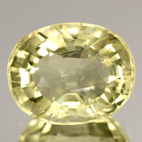 Orthose jaune naturelle coupe ovale, 4,56 ct, VS