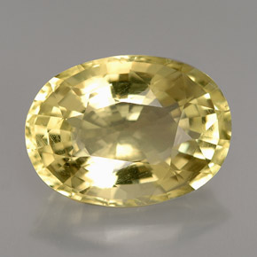 Orthose jaune naturelle coupe ovale, 6,04 ct, VS