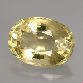 Orthose jaune naturelle coupe ovale, 6,04 ct, VS