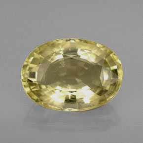 Orthose jaune naturelle coupe ovale, 4,42 ct, VS