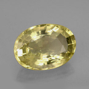 Orthose jaune naturelle coupe ovale, 4,42 ct, VS