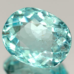 Tourmaline paraíba vert naturelle coupe ovale, 4,54 ct, SI